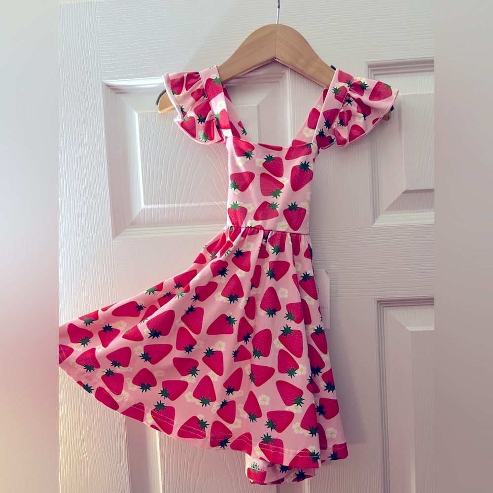 Boutique toddler strawberry dress